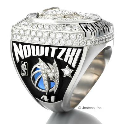 The rings include the Mavs'