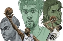 Spurs Big Three Then and Now Art