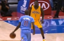 Jamal Crawford Hits Lance Stephenson With the Crossover