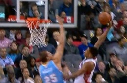 Timofey Mozgov Monster Block On Rudy Gay