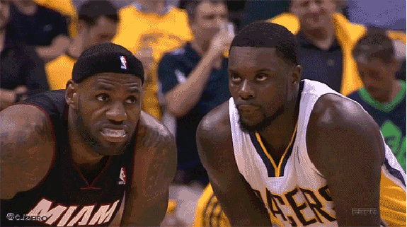 Lance Stephenson Blows Into the Ear of LeBron James 
