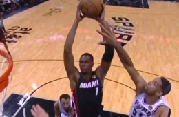 Chris Bosh With a Huge Two-Handed Slam