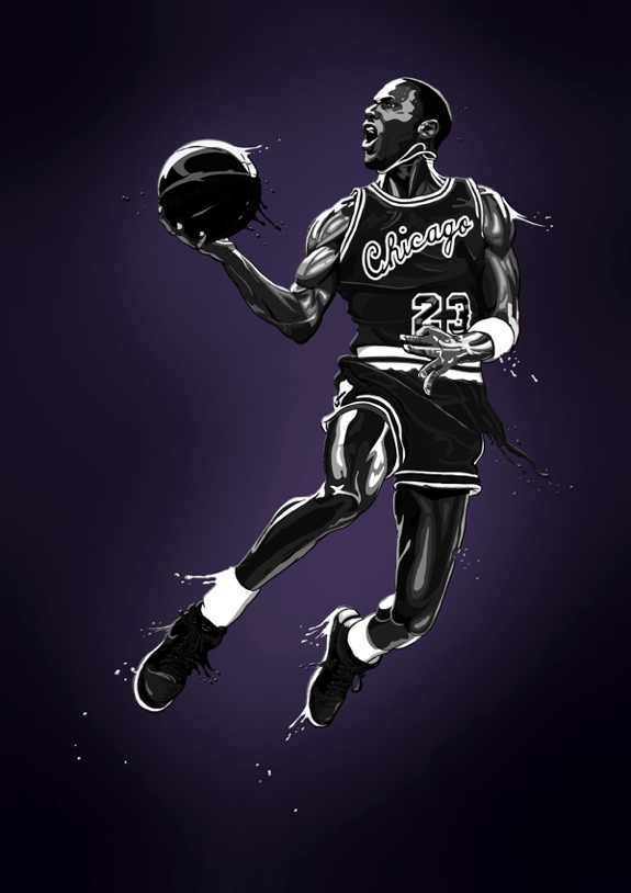 Michael Jordan Monochrome 'Purple' Art