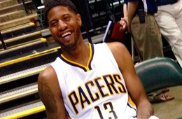 Paul George Arrives at Pacers Camp Minus the Crutches