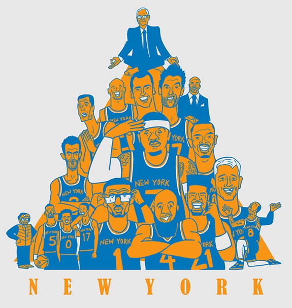 Knicks 'Zen Master's Triangle' Tee