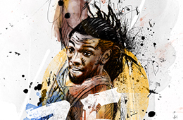Kenneth Faried 'Blurred Lines' Illustration