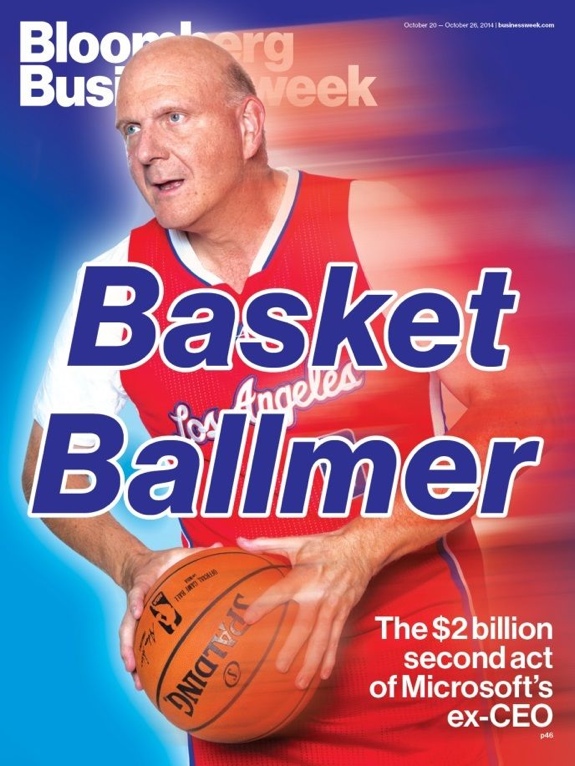 Clippers Owner Steve Ballmer Gets Cover of Bloomberg Businessweek
