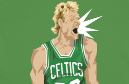BlockNation Larry Bird ‘Celtic Pride’ Caricature Tee