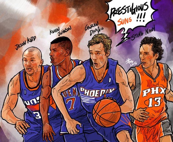 Phoenix Suns Point Guard Dynasty Illustration