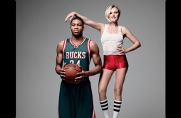 Giannis Antetokounmpo x Malin Akerman In GQ