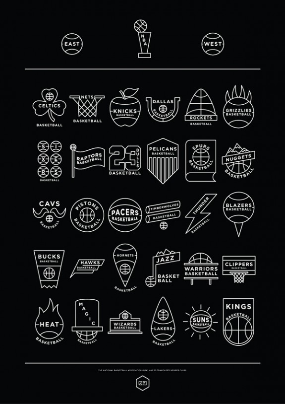30 NBA Logos Simplified