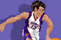 Steve Nash 'Phoenix Suns' Caricature Art