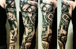 Epic San Antonio Spurs Tattoo Sleeve