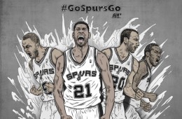 San Antonio Spurs Big Four Illustration