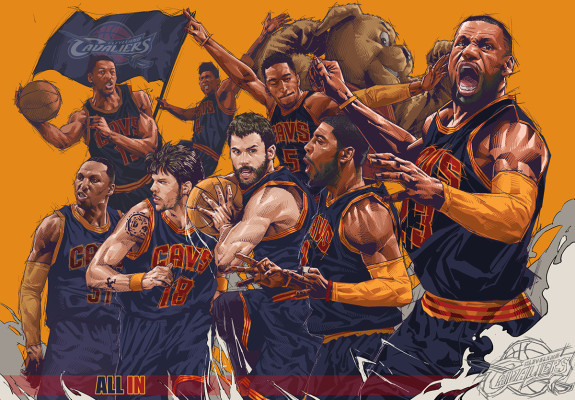 Cleveland Cavaliers '2015 All In' Illustration