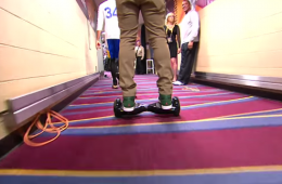 JR Smith Arrives For Game 4 on Motorized Scooter