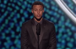 Stephen Curry Presents Lauren Hill's Parents with an ESPY Award