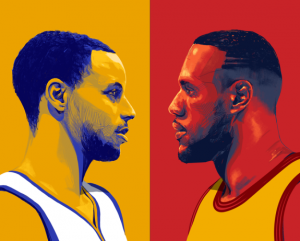 Stephen Curry Vs Lebron James Illustration Hooped Up