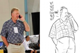Larry Bird Summer Style Sketch