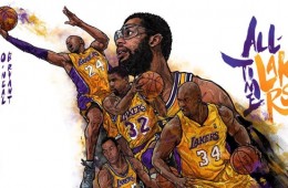 All-Time Los Angeles Lakers Illustration