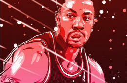 Derrick Rose 'See Red' Illustration