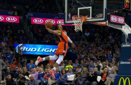 Russell Westbrook Steal and Hammer Dunk