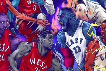 2016 NBA All-Stars x Space Jam MONSTARS Illustration