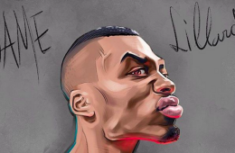 Damian Lillard 'There Will Be Blood' Illustration