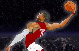 Russell Westbrook All-Star In Flight Illustration