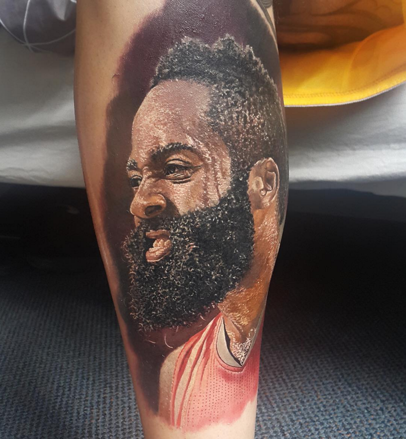 Fan Gets An Epically Real James Harden Tattoo