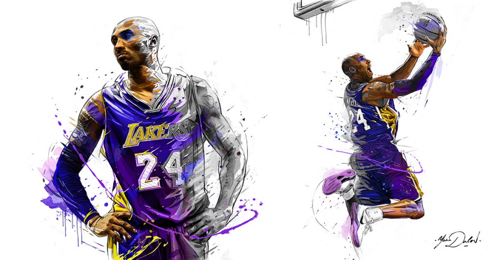 Kobe Bryant Living Color Painting Hooped Up