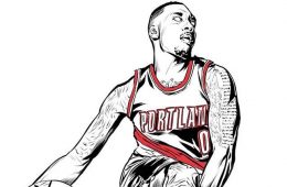 Damian Lillard New Wave Illustration