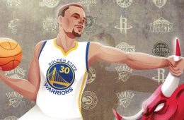 Stephen Curry and the Bulls Illustration