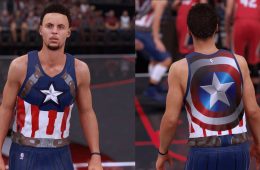 Stephen Curry x Captain America NBA 2K16 Uniform