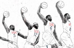 2016 USA Basketball Action Illustration