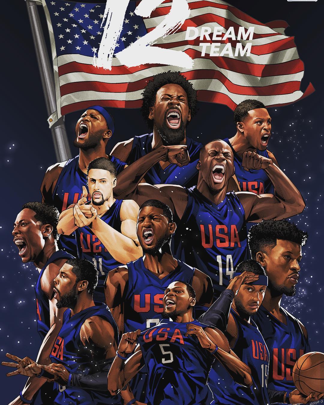 Team USA Squad Illustration