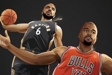 Drake x Kanye West Calabasas All-Star Game Art