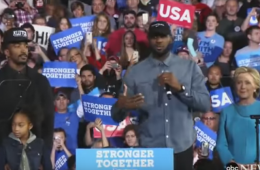 LeBron James Campaigns For Hillary Clinton In Clevleand