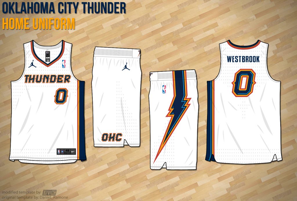 Mock Jordan Brand OKC Thunder Uniform Concepts