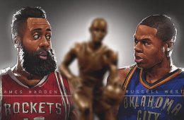 James Harden vs Russell Westbrook MVP Illustration