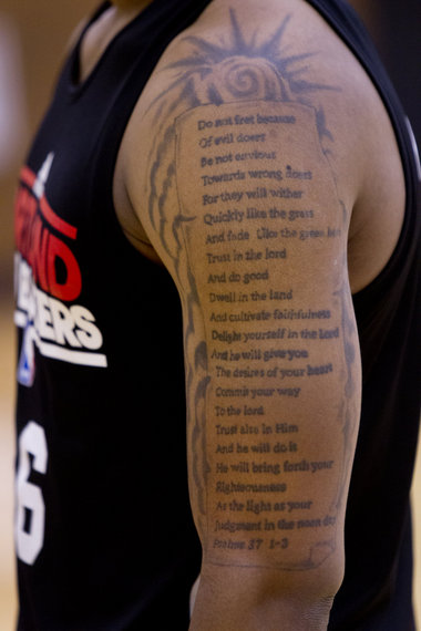 Damian Lillard 'Psalm 37' Tattoo