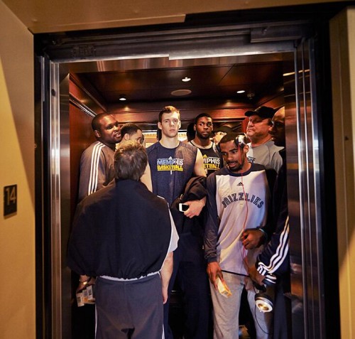 The Grizzlies on an Elevator