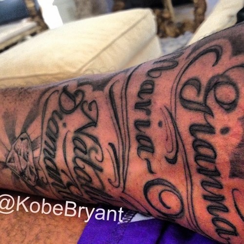 Kobe Bryant Mr.Cartoon tattoo