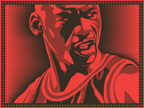 Michael Jordan Propaganda Style Poster