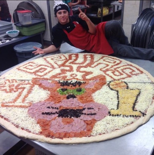 Gigantic Spurs Pizza!