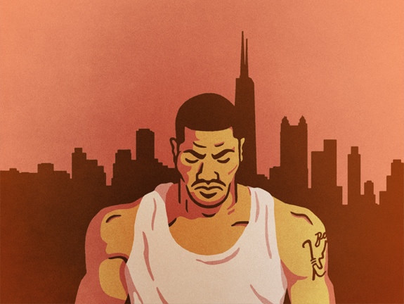 Derrick Rose 'Weight of a City' Art