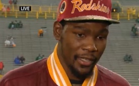 Kevin Durant Follows the Redskins to Lambeau Field