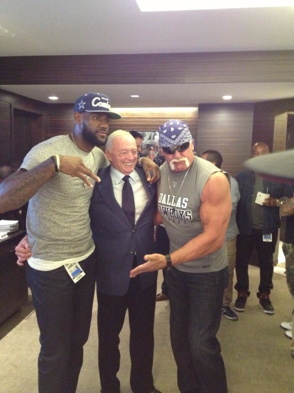 LeBron James and Hulk Hogan At the Dallas Cowboys Game