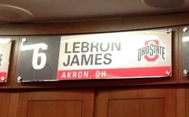 LeBron James Has A Locker In The Ohio State Basketball Locker Room