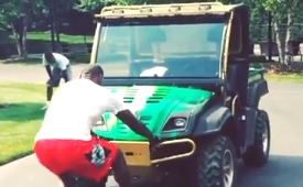 Lebron James Pulling An 800-Pound Car For Training